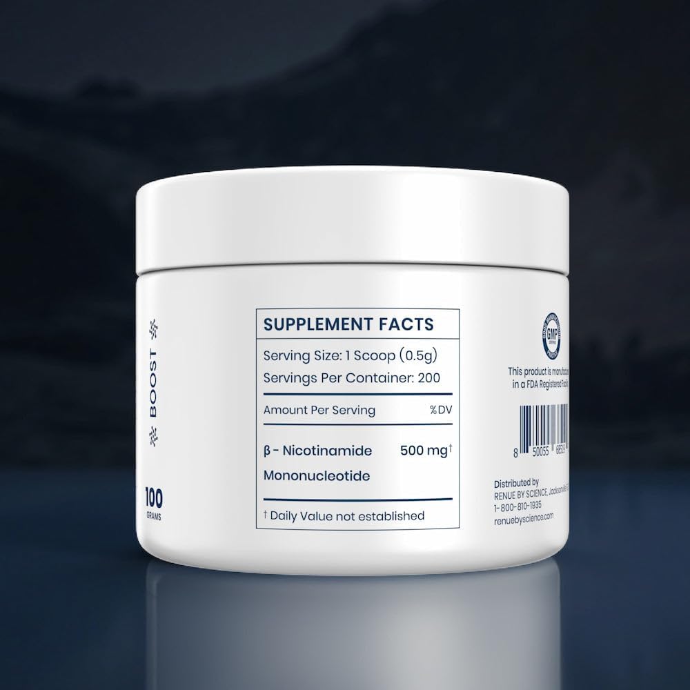 Renue By Science NMN Powder - 100g Pure Crystalline Nicotinamide Mononucleotide, Sublingual Fast-dissolving - görsel 6