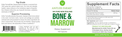 Antler Farms - 100% Pure New Zealand Bone & Marrow, 180 Capsules, 750mg