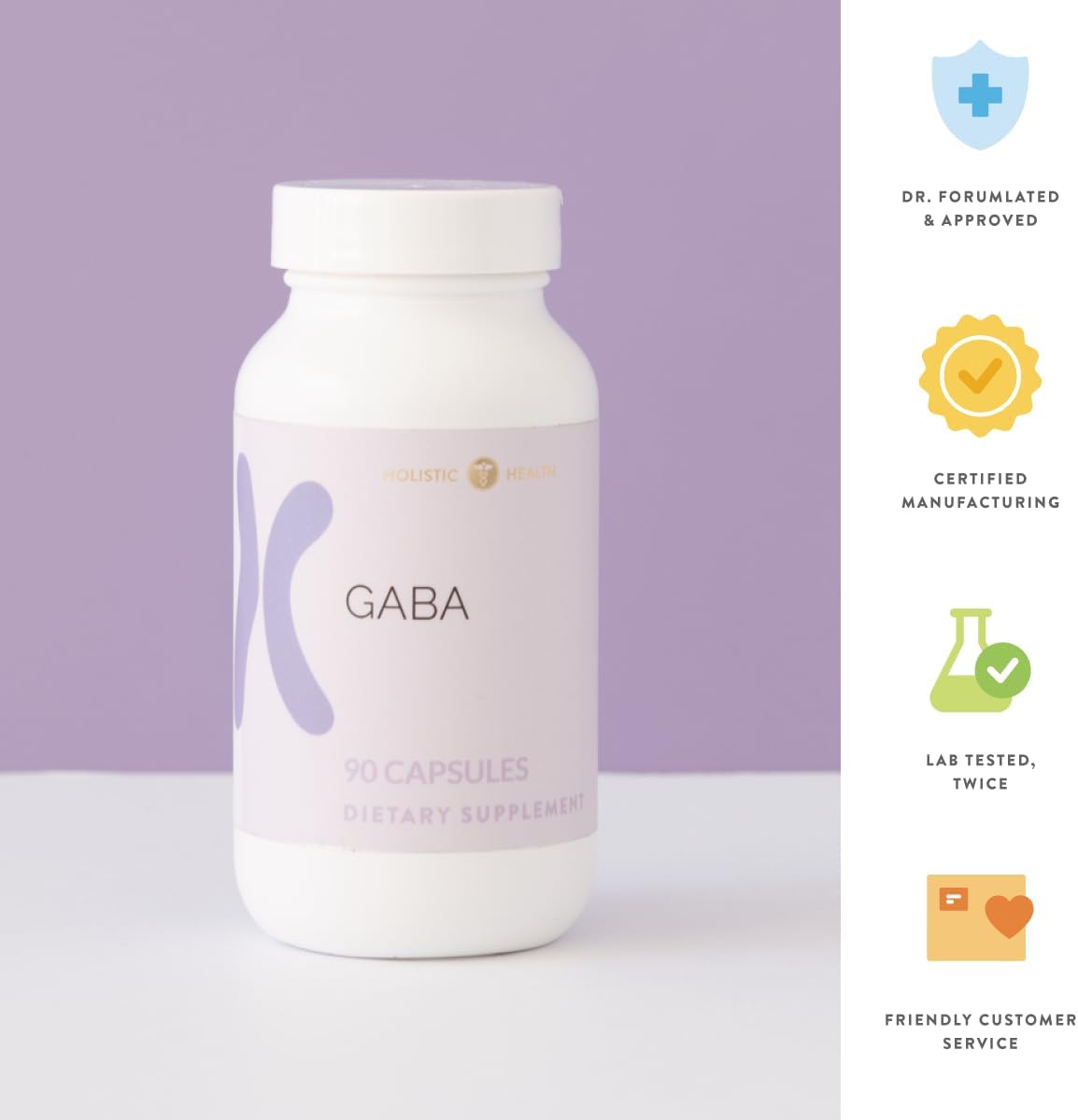 Holistic Health GABA 90 Capsules - görsel 5