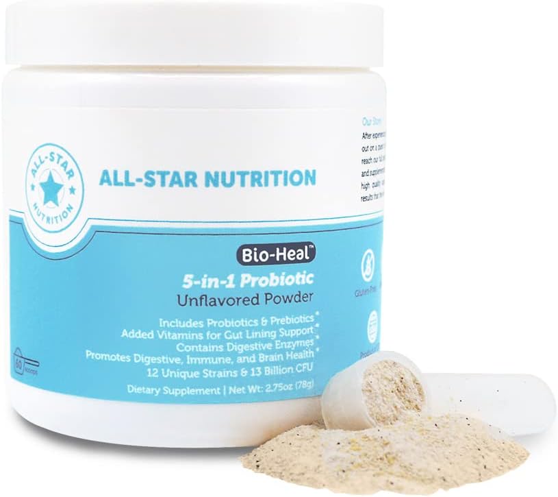 5-in-1 Bio-Heal® Probiotic for Kids, Men & Women (Powder) – Gut Health, Immune Support and Constipation Relief - görsel 1