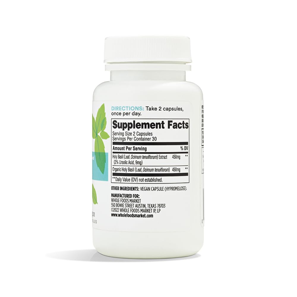 365 by Whole Foods Market Holy Basil, 60 Capsules - görsel 2