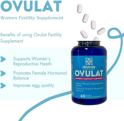 Secrets Of Tea Vidalocity Women's Fertility Support – Natural Blend with D-Chiro-Inositol, Folate & Myo-Inositol – Supports Hormonal Balance – 60 Vegetarian Capsules