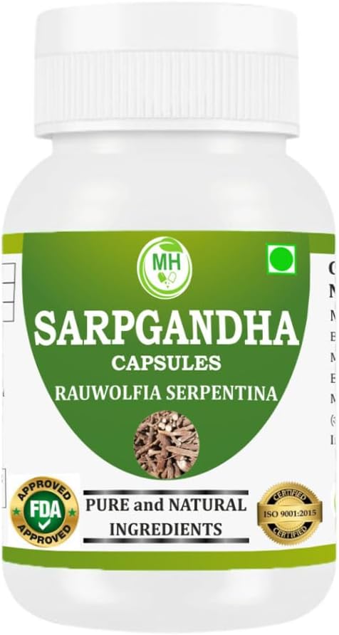 Morsan Health care Rauwolfia Serpentina (Sarpgandha) Capsules – 60 Veg Capsules, 500 mg Herbal Extract - görsel 4