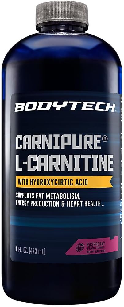 BodyTech L-Carnitine 1100mg – Supports Normal Energy Metabolism, Fatty Acid Metabolism & Muscle Function – Raspberry (473 ml) - görsel 1