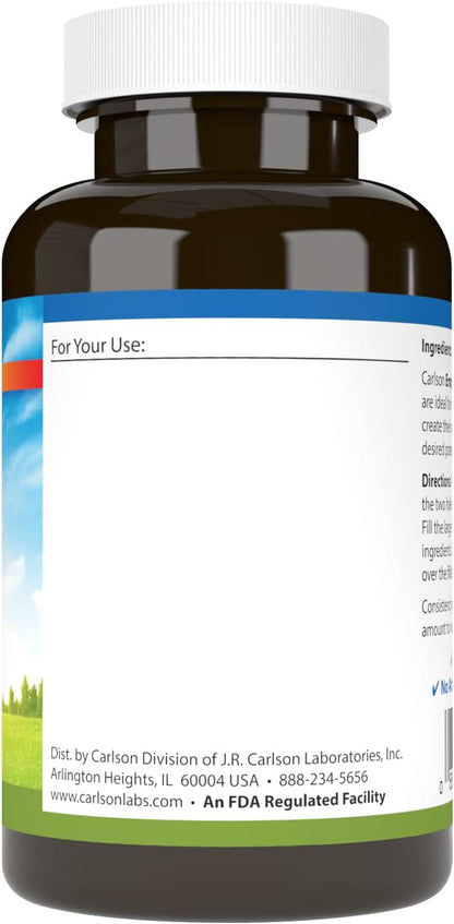 Carlson Empty Gelatine #2 Capsules, Size 2, 200 Capsules