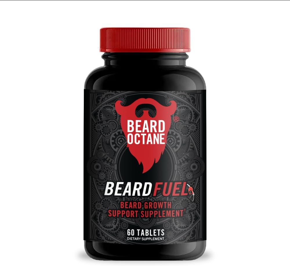Beard Octane Beard Fuel – Beard Growth Support Vitamins with Biotin and Collagen - görsel 1