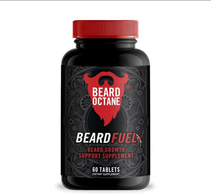 Beard Octane Beard Fuel – Beard Growth Support Vitamins with Biotin and Collagen