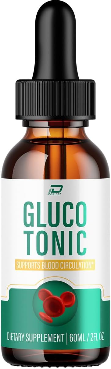 Indelo Gluco Tonic Drops – Extra Strength Liquid Supplement – 1 Month Supply - görsel 1