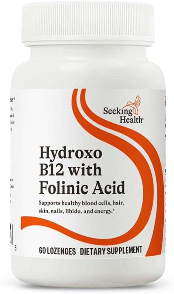 Seeking Health Hydroxo B12 with Folinic Acid - 60 Lozenges - görsel 1
