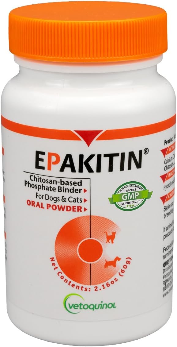 Vetoquinol Epakitin Chitosan-Based Phosphate Binder for Cats & Dogs – Renal Support Supplement Powder, 300g - görsel 9