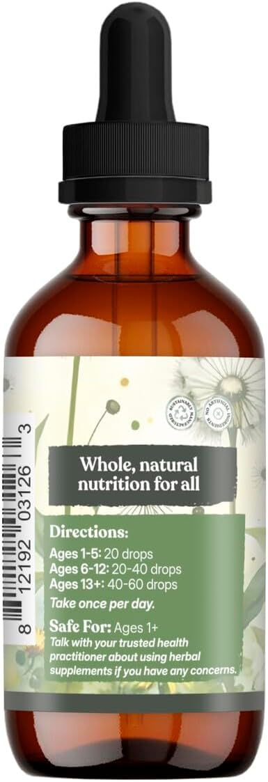 Earthley Wellness Nourish Me Naturally - Liquid Herbal Multivitamin with Nettle, Alfalfa Leaf & Trace Minerals (118 ml) - görsel 3