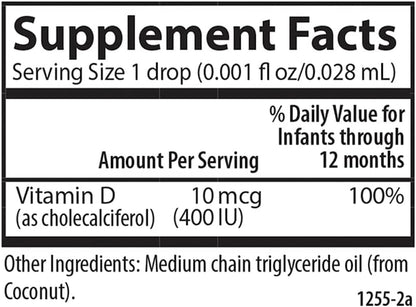 Carlson Super Daily D3 for Baby – Liquid Vitamin D3 Supplement, 2.5 ml