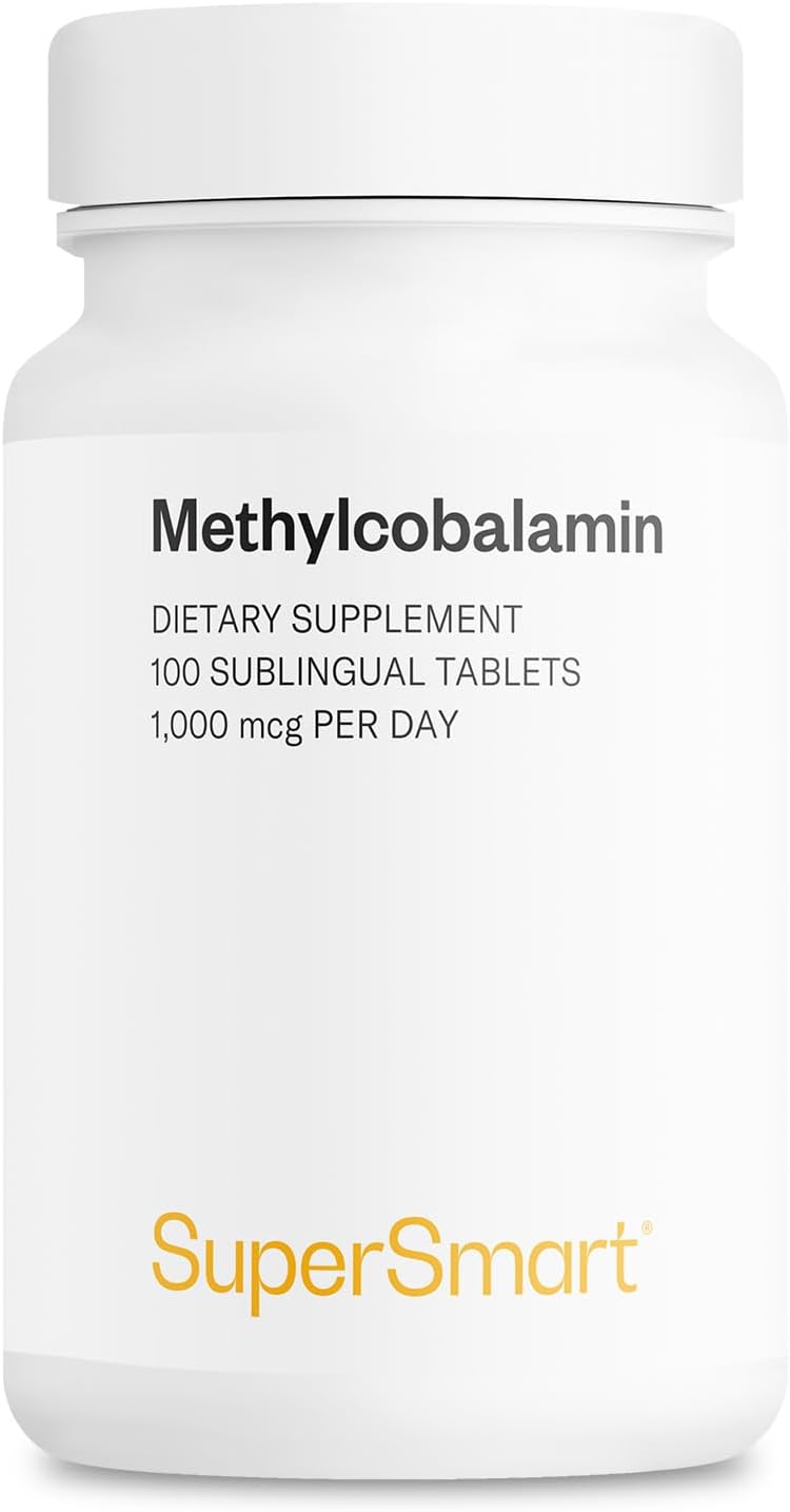 Supersmart Methylcobalamin B12 1000mcg Sublingual Tablets – Peppermint Flavour, 100 Count - görsel 1