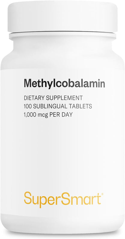 Supersmart Methylcobalamin B12 1000mcg Sublingual Tablets – Peppermint Flavour, 100 Count
