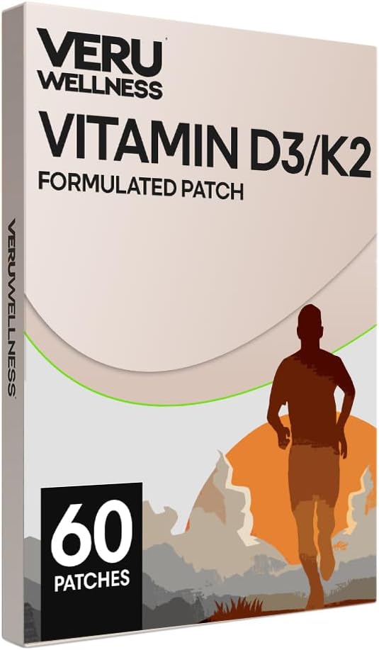 Veru Wellness D3/K2 Essential Patch – Vitamin D3 & K2 Daily Patch, 60 Count - görsel 1
