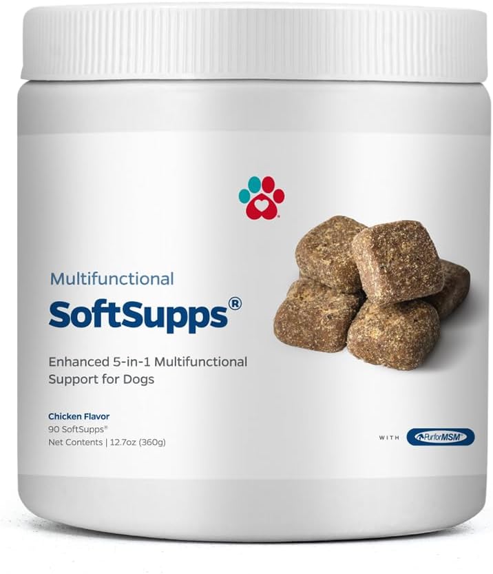 Pet Parents® Multifunctional SoftSupps® 5-in-1 Health Supplement for Dogs, Joint Mobility Support, Glucosamine Chondroitin MSM, CoQ10, Omega 3 Fish Oil, Probiotics, Immune & Gut Support, 90 Ct - görsel 1