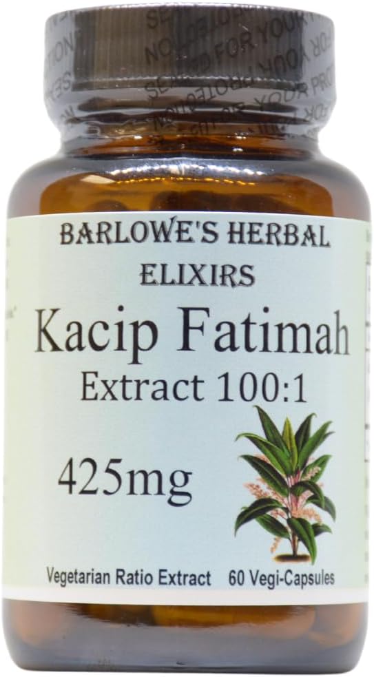 Kacip Fatimah 100:1 Extract | Labisia Pumila | Herbal Supplement for Women's Wellness | 425mg Per Capsule | 60 Vegan Capsules | Stearate-Free | Packaged in Glass - görsel 1