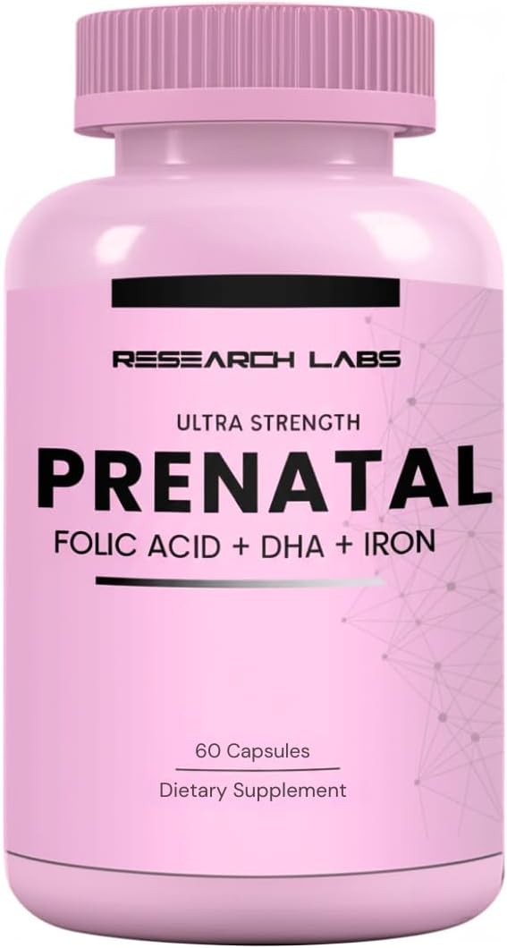 Research Labs Prenatal Vitamins: Methylated Folate, DHA & 17 Nutrients - görsel 1