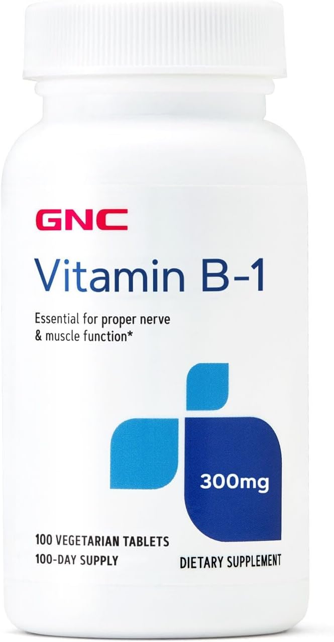 GNC Vitamin B-1 300mg - 100 Vegetarian Tablets - görsel 1
