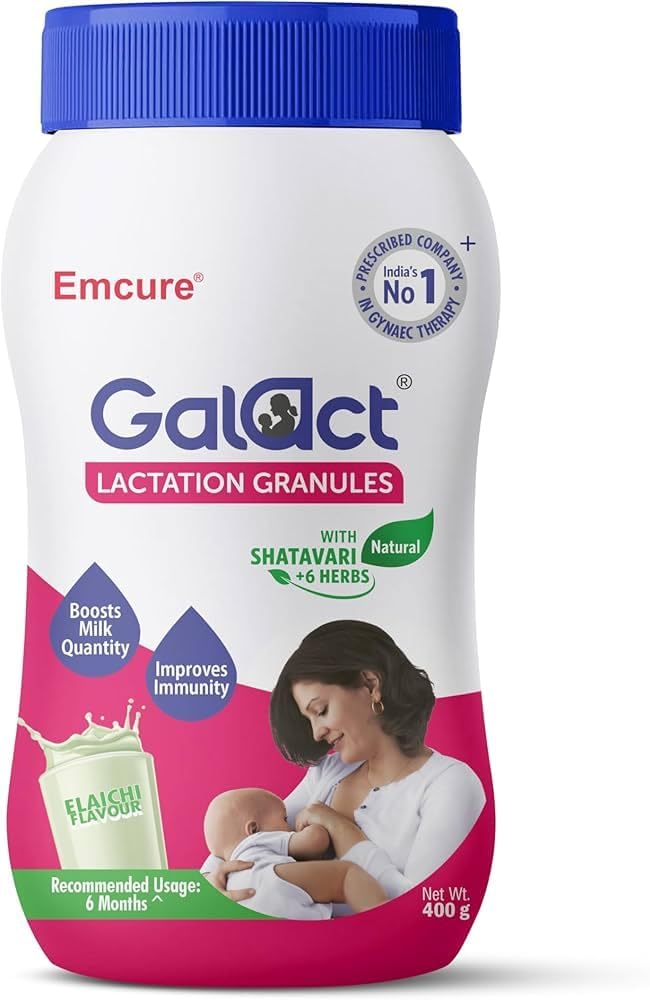 DKM Emcure Galact Granules - Breastfeeding Supplement – Traditionally Used to Support Milk Supply – Lactation Supplement – Elaichi Flavour – 200 g - görsel 1