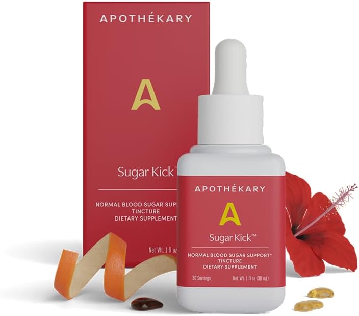 Apothékary Sugar Kick Herbal Liquid Drops – Curb Cravings & Support Normal Blood Sugar, 30 ml (30 Servings) - görsel 1