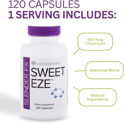 Youngevity Slender FX Sweet EZE - 4 Pack 120 Capsules per Bottle