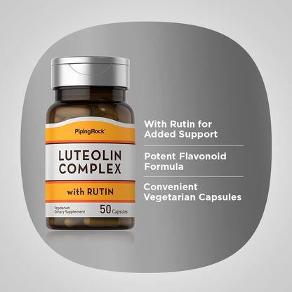 Piping Rock Luteolin Complex with Rutin – 50 Vegetarian Capsules