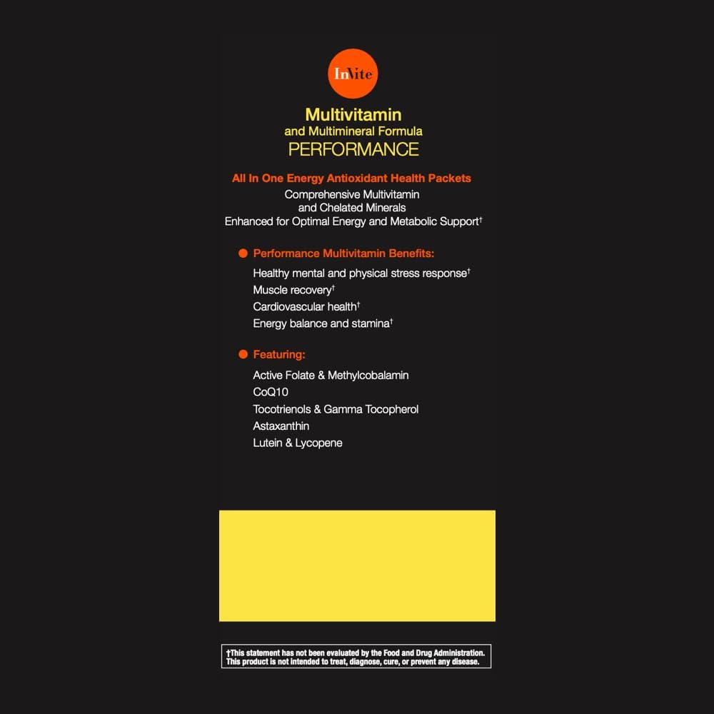 Invite Health Performance Vitamin – Comprehensive Daily Multivitamin for Athletes, 30 Day Supply - görsel 3