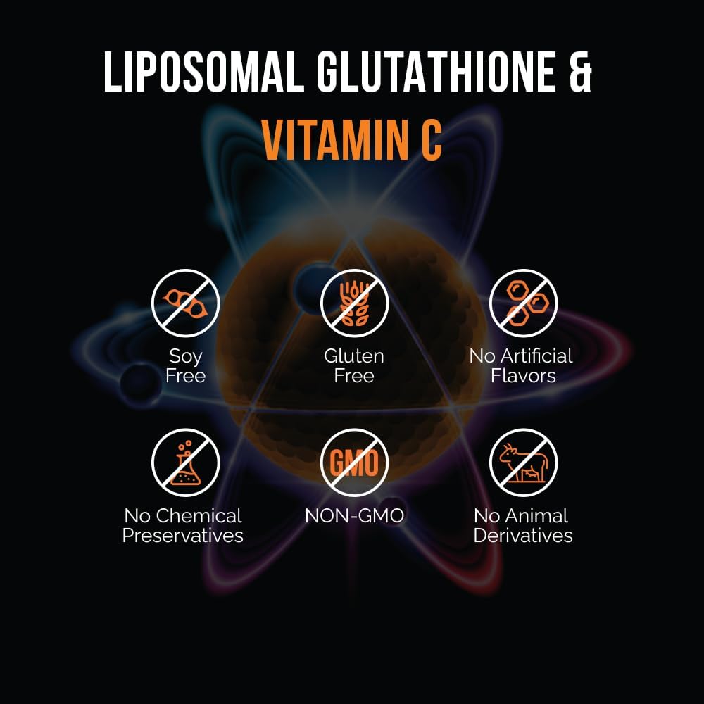 Intelligent Labs Liposomal Glutathione + Vitamin C, Advanced Liquid Antioxidant Formula, 500 mg Reduced L-Glutathione and 1000 mg Vitamin C per Serving, 30 Servings, Soya-free - görsel 6