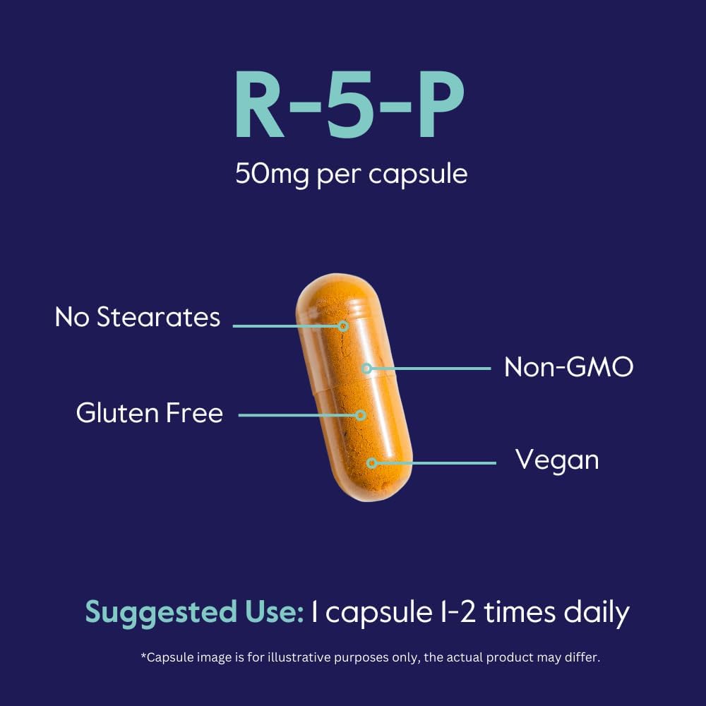 BESTVITE Riboflavin-5-Phosphate 50mg (120 Vegetarian Capsules) – No Stearates – Vegan – Non GMO – Gluten-free – Bioactive Form of Vitamin B2 - görsel 5