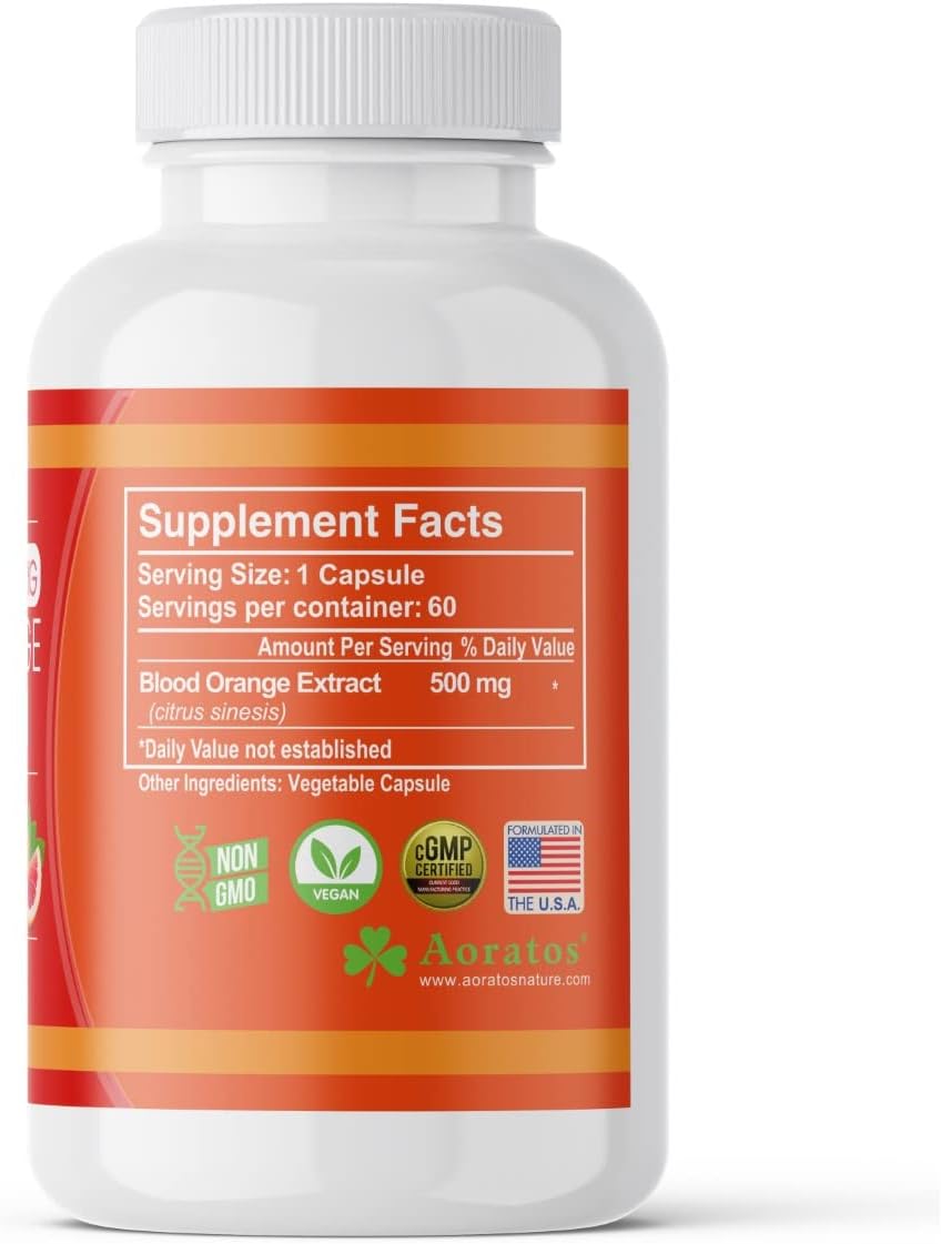 Aoratos Moro Red Orange - 60 Vegetable Capsules - görsel 2