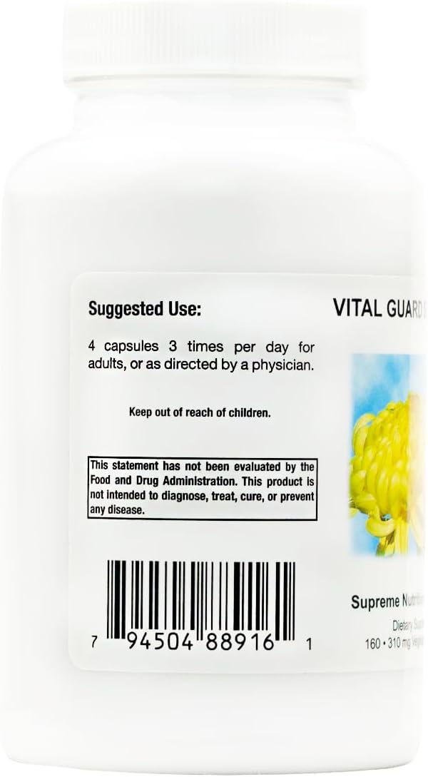 Supreme Nutrition Vital Guard Supreme, 160 Pure Chrysanthemum Vegetarian Capsules - görsel 2