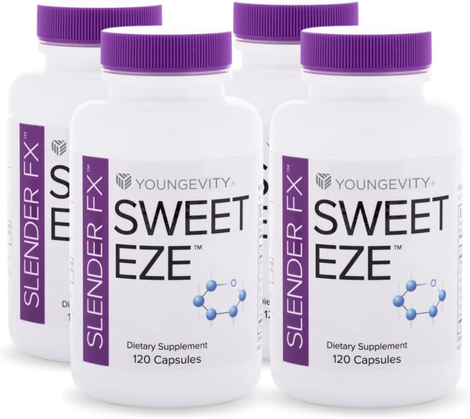 Youngevity Slender FX Sweet EZE - 4 Pack 120 Capsules per Bottle - görsel 1