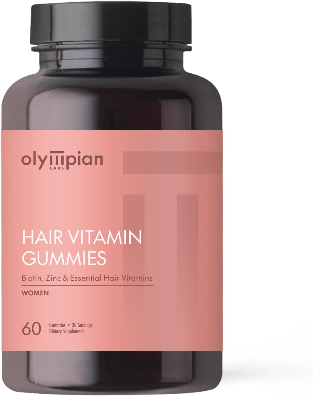 Olympian Labs Hair Vitamin Gummies – Rich in Biotin Plus Vitamins and Minerals, 60 Count, Natural Berry Flavour - görsel 1