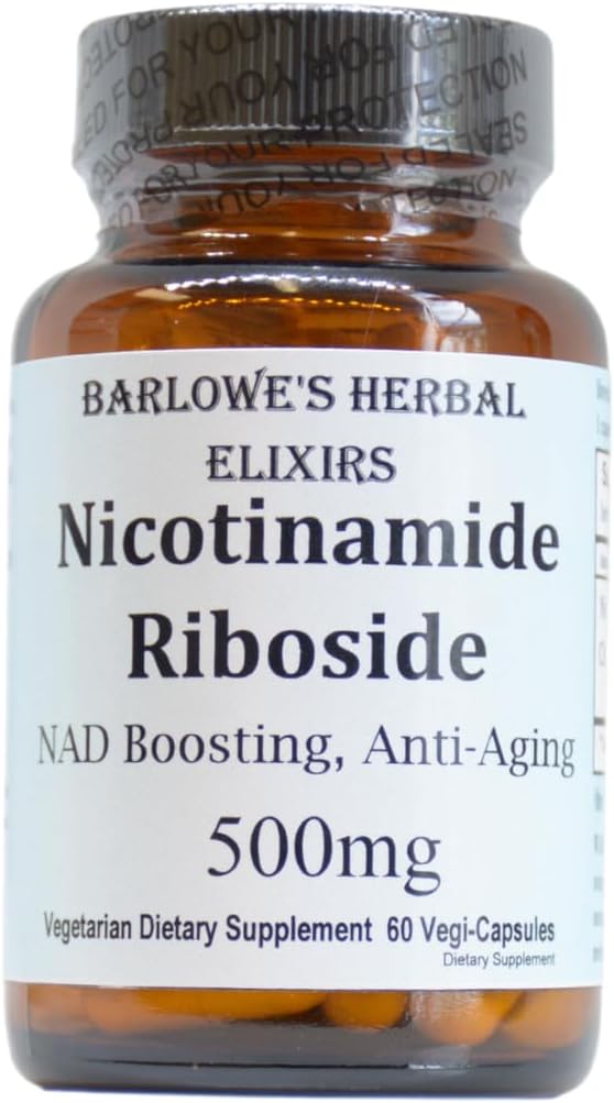 Barlowe's Herbal Elixirs Nicotinamide Riboside 500mg - NAD+ Precursor - 60 Capsules - görsel 1