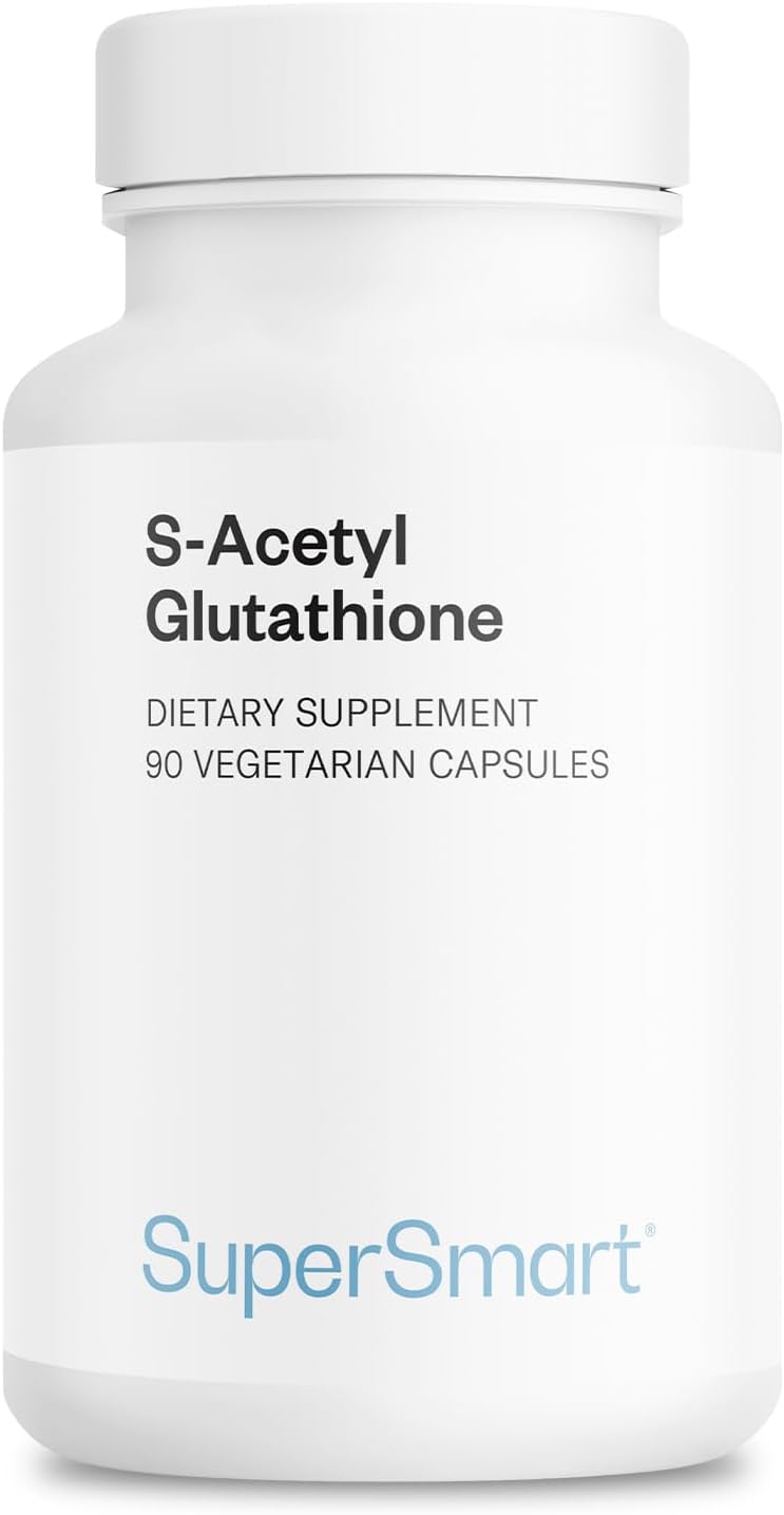 Supersmart S-Acetyl Glutathione 300mg per Day - High Absorption - Non-GMO & Gluten-free - 90 Vegetarian Capsules - görsel 1