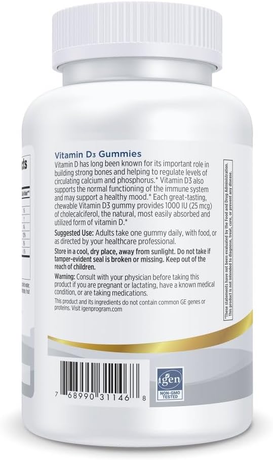 Nordic Naturals Pro Vitamin D3 Gummies, Wild Berry – 120 Gummies – 1000 IU - görsel 5