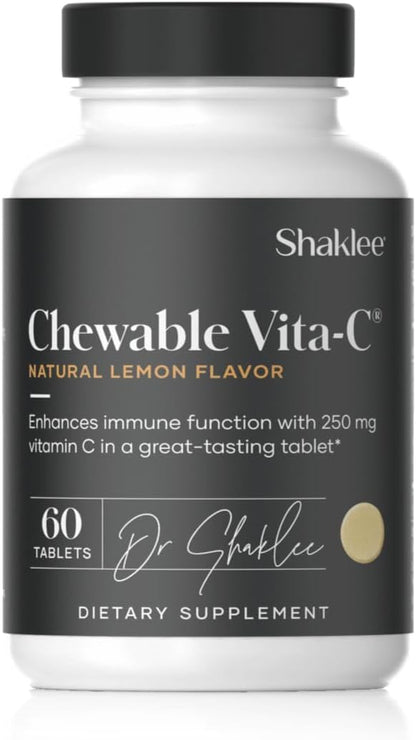 Shaklee Chewable Vita-C 250mg, Lemon Flavoured, 60 Chewable Tablets
