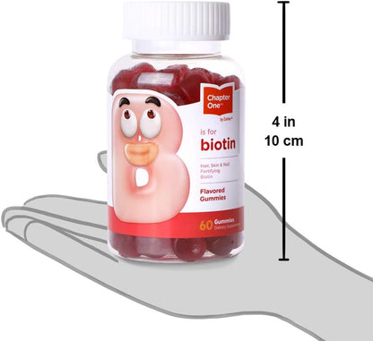 Zahler Chapter One Biotin Gummies - Hair, Skin and Nails Fortifying - 60 Gummies