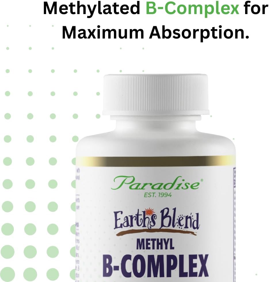 Paradise Herbs Earth's Blend B-Complex - Methylated B Vitamins with Superfoods, 60 Capsules - görsel 7