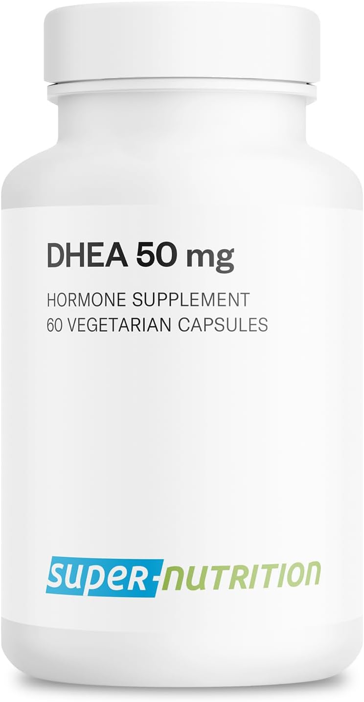 Supersmart DHEA 50mg - Essential Daily Supplement - Non-GM & Gluten-free - 60 Vegetarian Capsules - görsel 1