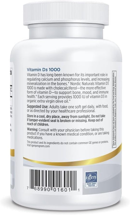 Nordic Naturals Pro Vitamin D3 1000, Orange - 120 Mini Softgels