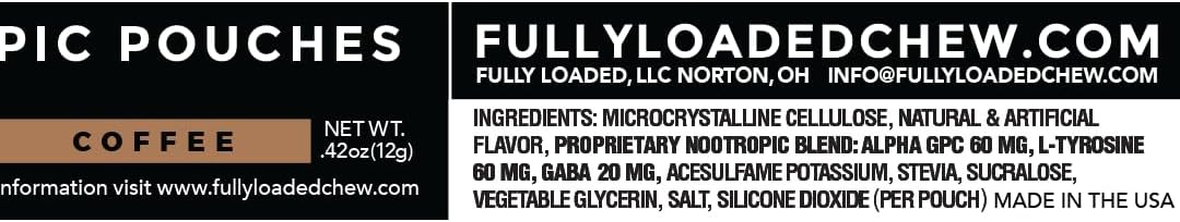 Fully Loaded Alpha Nootropic Pouches (Coffee Flavour) – 5 Tins, 75 Pouches - görsel 2