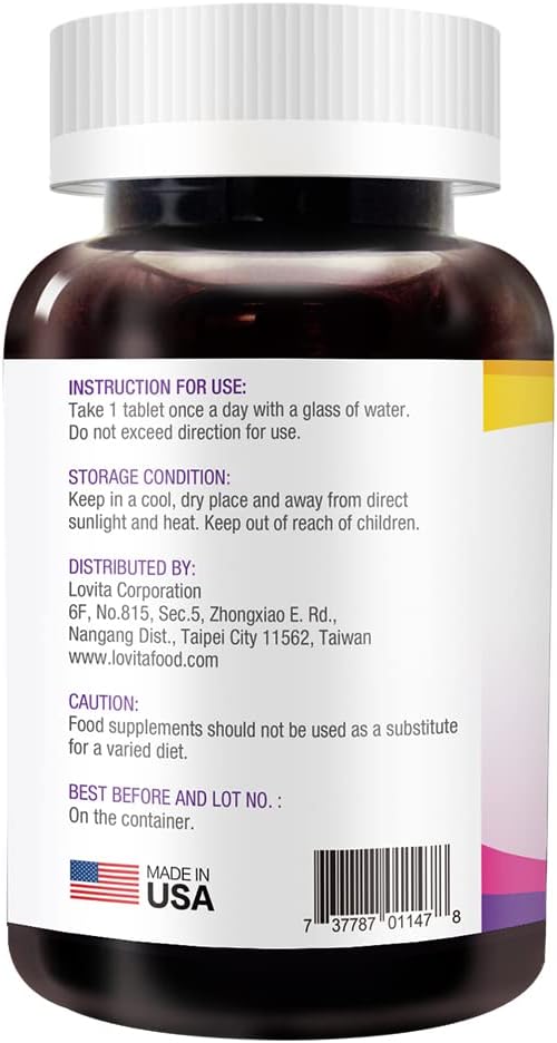 LOVITA Maximum Strength 11,000mcg Biotin: Fast-Dissolving, Vegetarian Tablets - Easily Absorbed, Gluten & Dairy-Free, 128 Vegan-Friendly Tablets (Pack of 3) - görsel 4