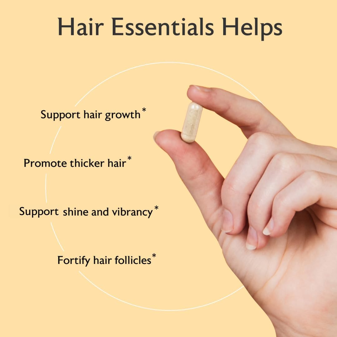 Alaya Hair Essentials - Hair Supplement with Biotin, Keratin, Folate, Vitamin B12, B6 - Laboratory Tested - Gluten-Free - 30 Day Supply - görsel 4
