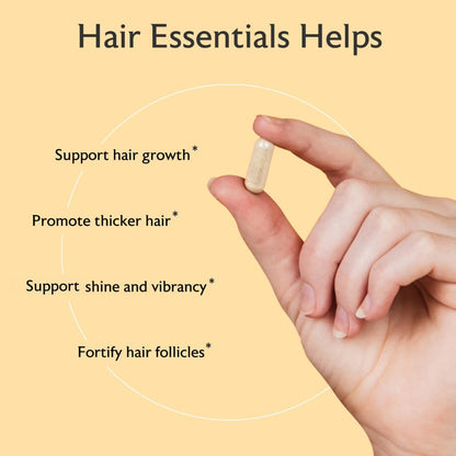 Alaya Hair Essentials - Hair Supplement with Biotin, Keratin, Folate, Vitamin B12, B6 - Laboratory Tested - Gluten-Free - 30 Day Supply
