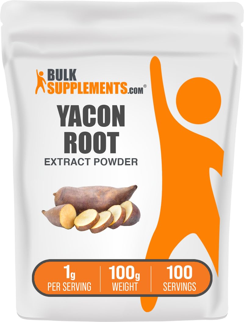 BulkSupplements.com Yacon Root Extract Powder - Sugar Substitute, Natural Fibre Sweetener - Gluten-free, 1g per Serving, 1kg (Pack of 5) - görsel 9