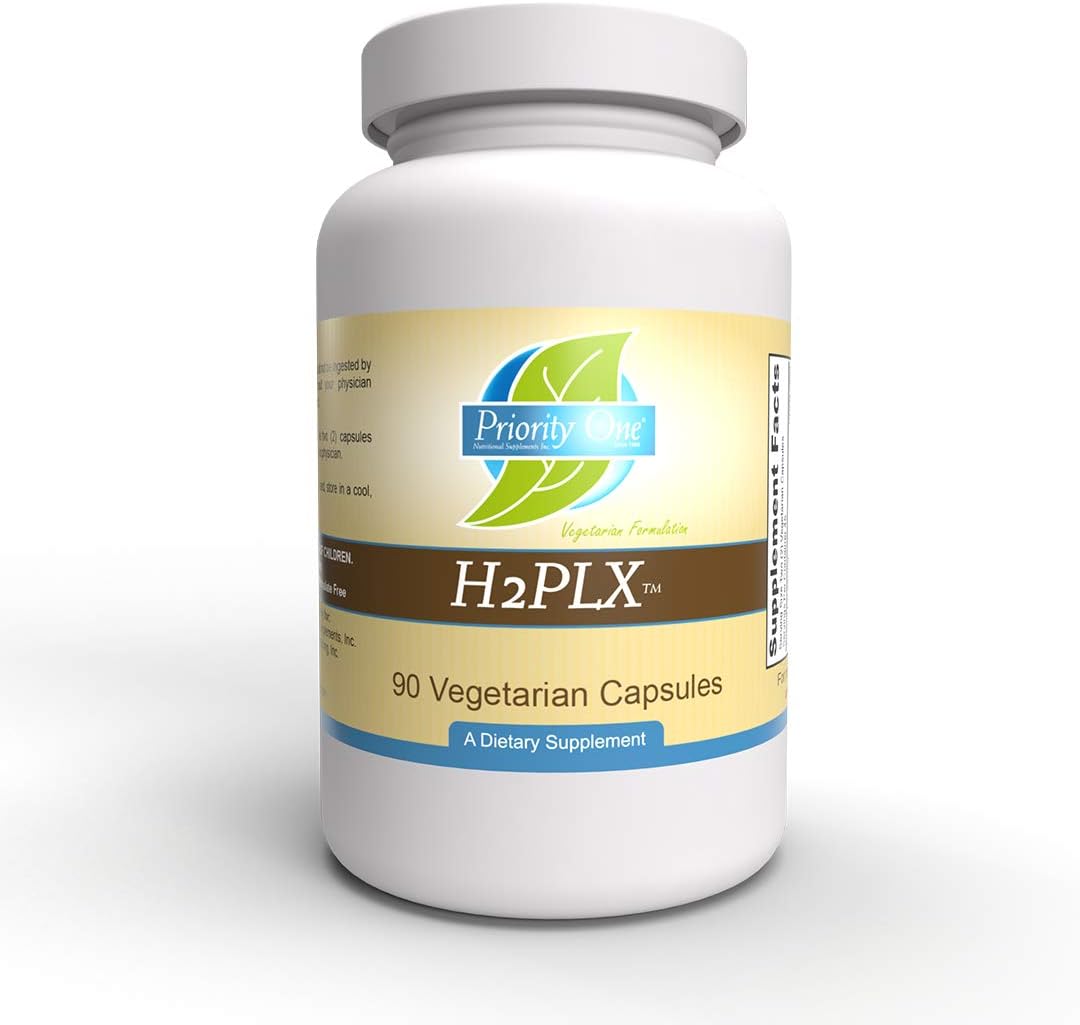 Priority One Vitamins H2PLX - Specialised Immune Support Formula with Lithium, Melissa Extract, and Other Critical Supportive Nutrients, 90 Vegetarian Capsules - görsel 1