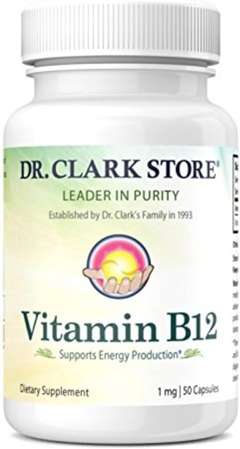 Dr. Clark Vitamin B12 Supplement, 1mg, 50 Gelatin Capsules - görsel 1