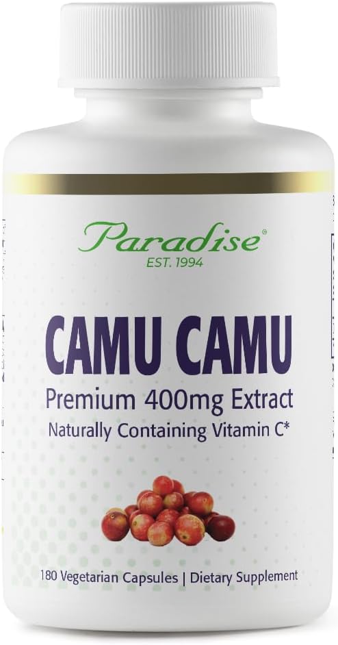 Paradise Herbs Organic Camu Camu Extract, 400 mg, 60 Capsules - görsel 9